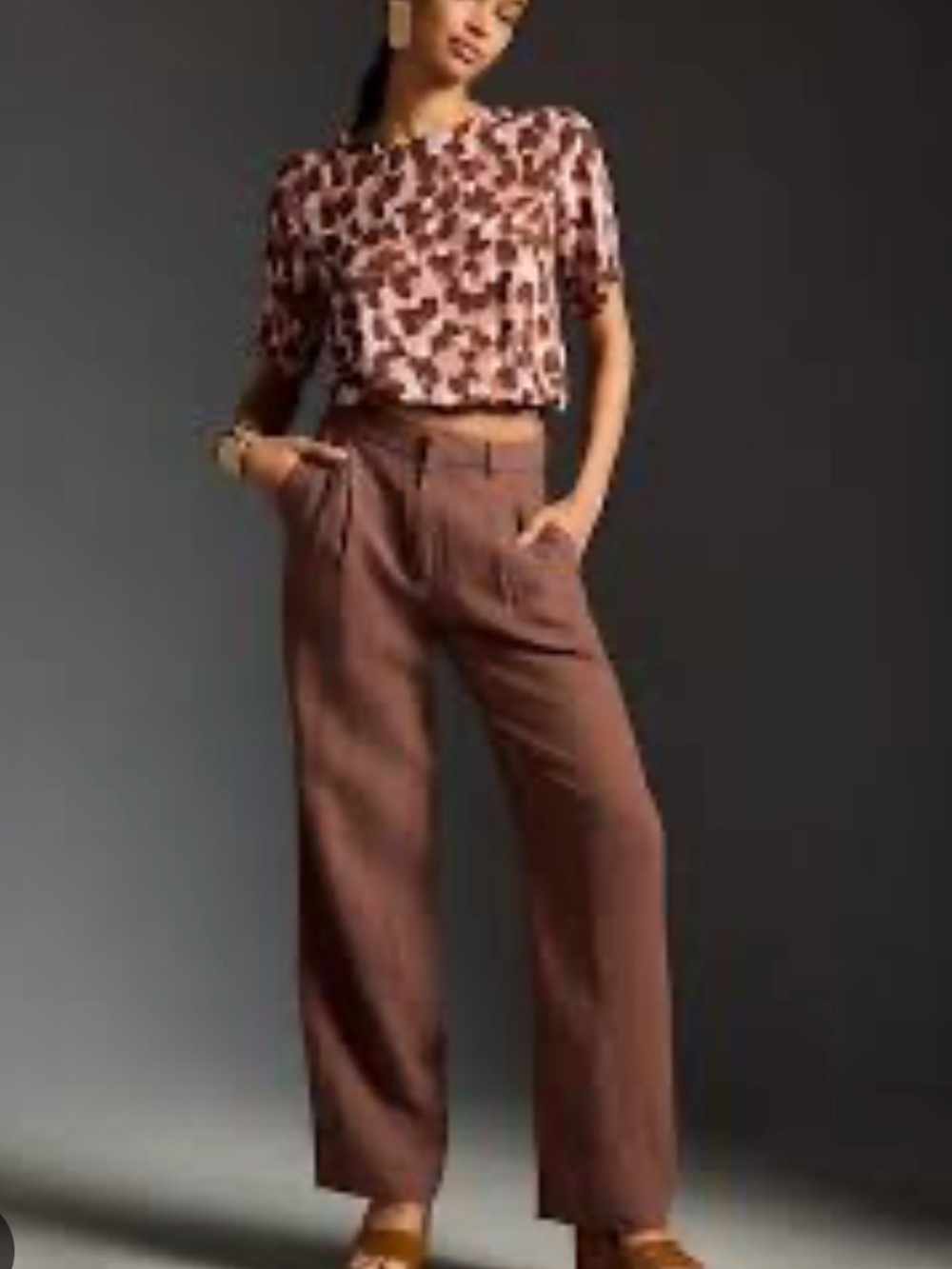 Anthropologie Cloth & Stone Print Blouse